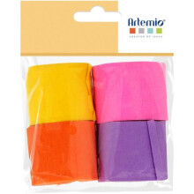 Rouleaux de papel crepé - Artemio - Ácido - 3,5 x 10 cm - 4 pcs - Blanco