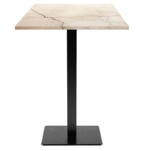 60 x 60 cm high table - Milan white moon model