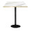 70 x 70 cm high table - Rome model white marble brass edges 1
