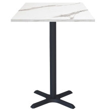 60 x 60 cm high table - Dina model white marble