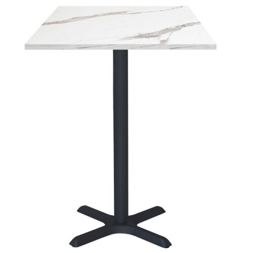 60 x 60 cm high table - Dina model white marble