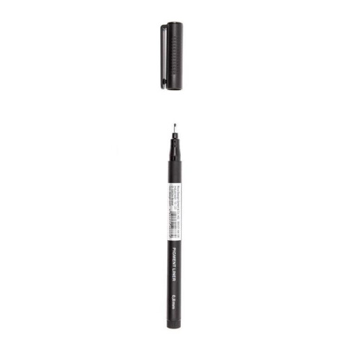 Musta pigmentoitu tussi 0,8 mm