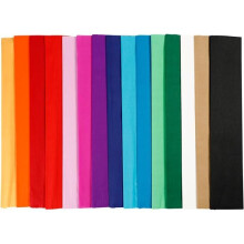 Papel crepé - 50 cm x 2,5 m - 60 hojas - Excelente elasticidad - Mixto