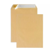 Sobres de papel kraft - RAJA - 200 unidades - 26 x 33 cm - Cierre adhesivo - Reciclable