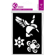 Klebeschablone Kolibri 7x10 cm
