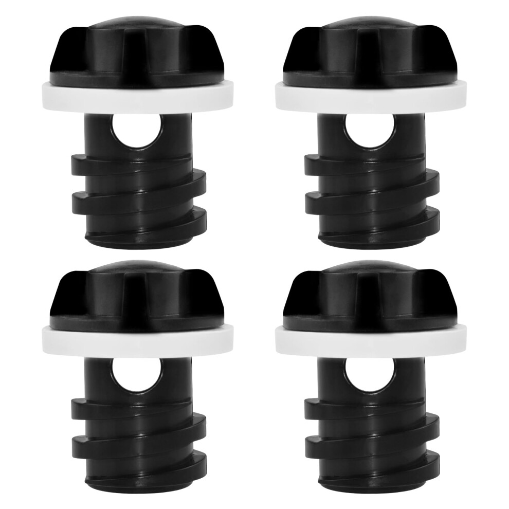 Radiator Drain Plug 4 Pack For Rtic Coolers, Yeti Roadie, Tank Coolers, Tundra, Durable Design Black 6482260334585