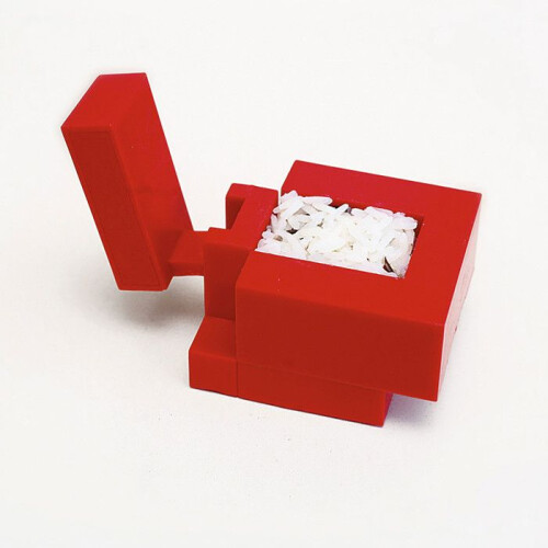 Sushi Mould - RICE CUBE - Red - Plastic - 1 piece - Contemporary design 1