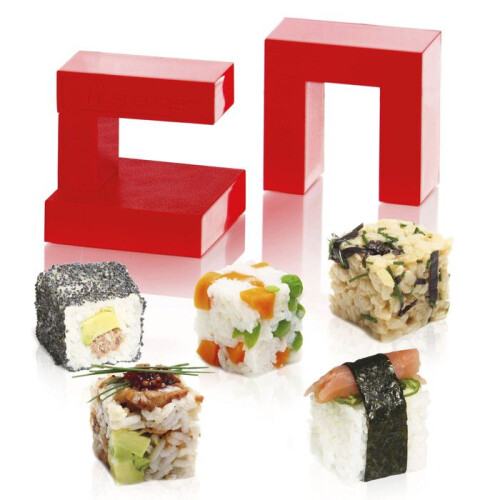 Sushi Mould - RICE CUBE - Red - Plastic - 1 piece - Contemporary design