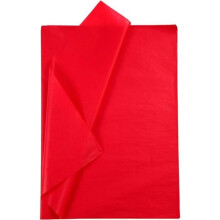 Papel de seda - 50 x 70 cm - 10 hojas - Color Rojo