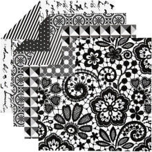 Origami-Papier - Schwarz und Weiß - 10 x 10 cm - 50 Blatt