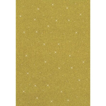 Rubber Sheet - 21x29.7 cm - Gold Glitter - White - Unisex