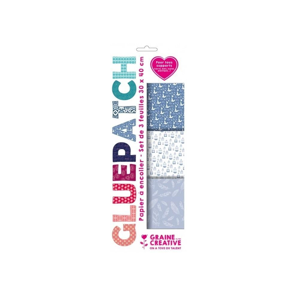 Paper patch GluePatch Bird, cage and feathers-image-OPC-PK99HNW-NEW