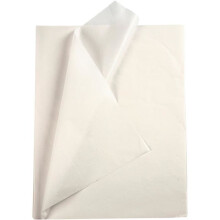 Silk paper - Different colors - 50 x 70 cm - 10 sheets White