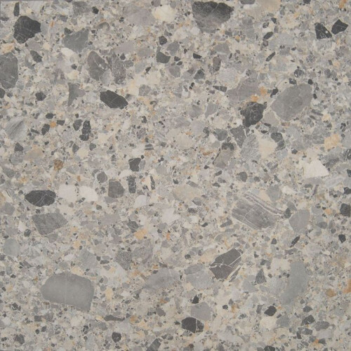 60 x 60 cm high table - Round model white terrazzo base cepp 1