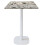 60 x 60 cm high table - Round model white terrazzo base cepp 1
