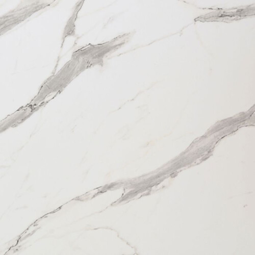 60 x 60 cm high table - Round model in white marble 1