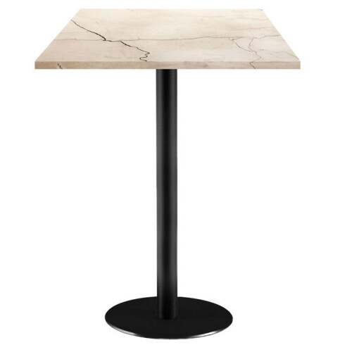 60 x 60 cm high table - Rome model marbled white moon