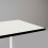 60 x 60 cm high table - Round model white base white edges black 2