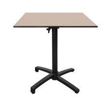 Klappbarer Terrassentisch aus Compact HPL beige 70 x 70