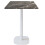 60 x 60 cm high table - Round model, white royal marble base 1