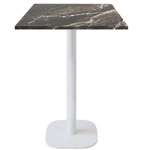 60 x 60 cm high table - Round model, white royal marble base