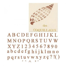 Schablone Home Deco 42 x 25 cm - Großbuchstaben + Kleinbuchstaben fein 1,6 bis 2,5 cm