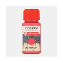 Peinture pour textile opaque - Rouge fort - 3023 - Pour tissu foncé - Art creation - 50ml