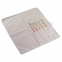 Case - Pouch - For storing 18 brushes - Natural canvas - 40x47cm - Art creation