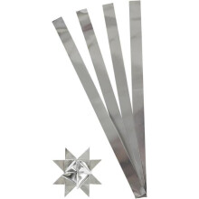 Kit de criação de estrela de papel - Prata - 11,5 cm - 100 pcs - Faixas de 25 mm x 73 cm