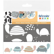 Schablone - ARTEMIO - Schildkröten - 10 x 15 cm - Fantasie - Kindliche Dekoration