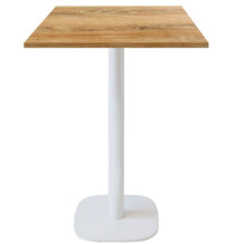60 x 60 cm high table - Round model white Slovenian oak leg