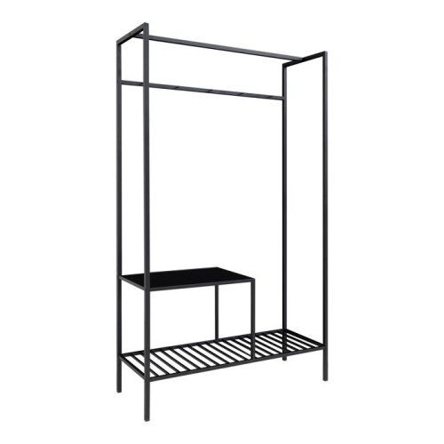 Kleiderständer 101x38x170 cm schwarz - IMALA 1