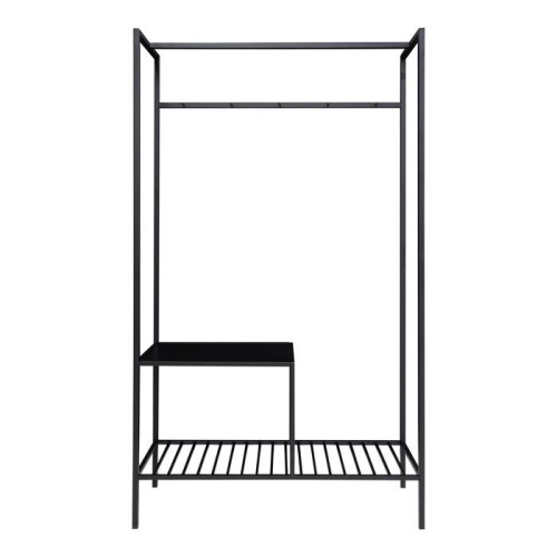 Kleiderständer 101x38x170 cm schwarz - IMALA 2