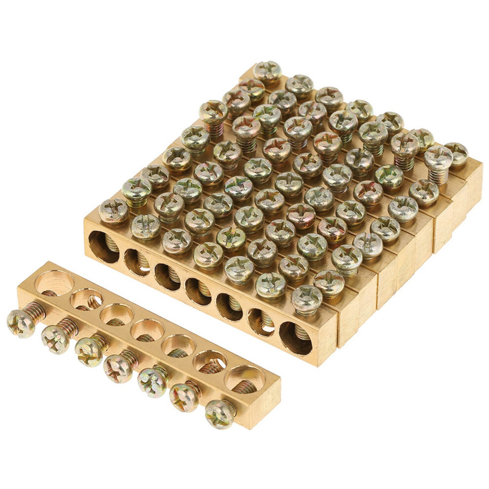 10pcs 7‑Hole Electrical Distribution Wire Screw