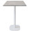 60 x 60 cm high table - Round model, white natural concrete base 1