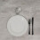 60 x 60 cm high table - Round model, white natural concrete base 4