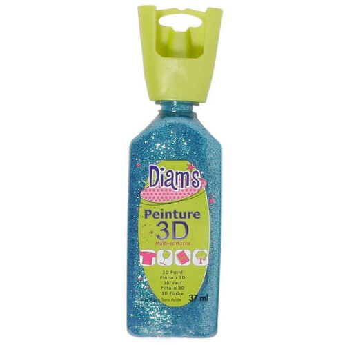Diam's - Diam's 3D Farbe 37 ml Glitzer Aquamarin