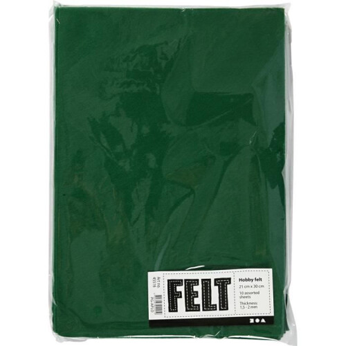 Feltro de bricolagem - Poliéster - Verde - Misto 2