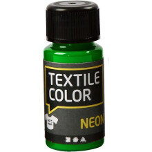 Peinture textile - Creotime - Néon - 50 ml - Vert - Haute qualité