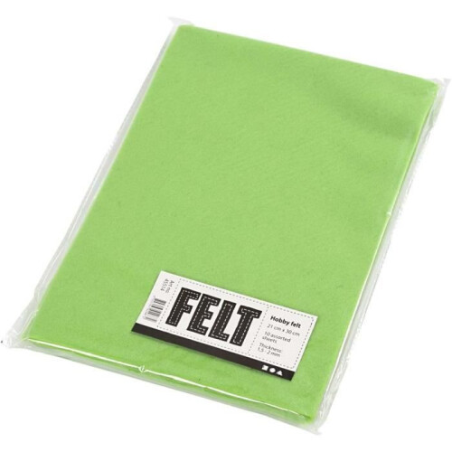 Feltro de bricolagem - Poliéster - Verde - Misto 1