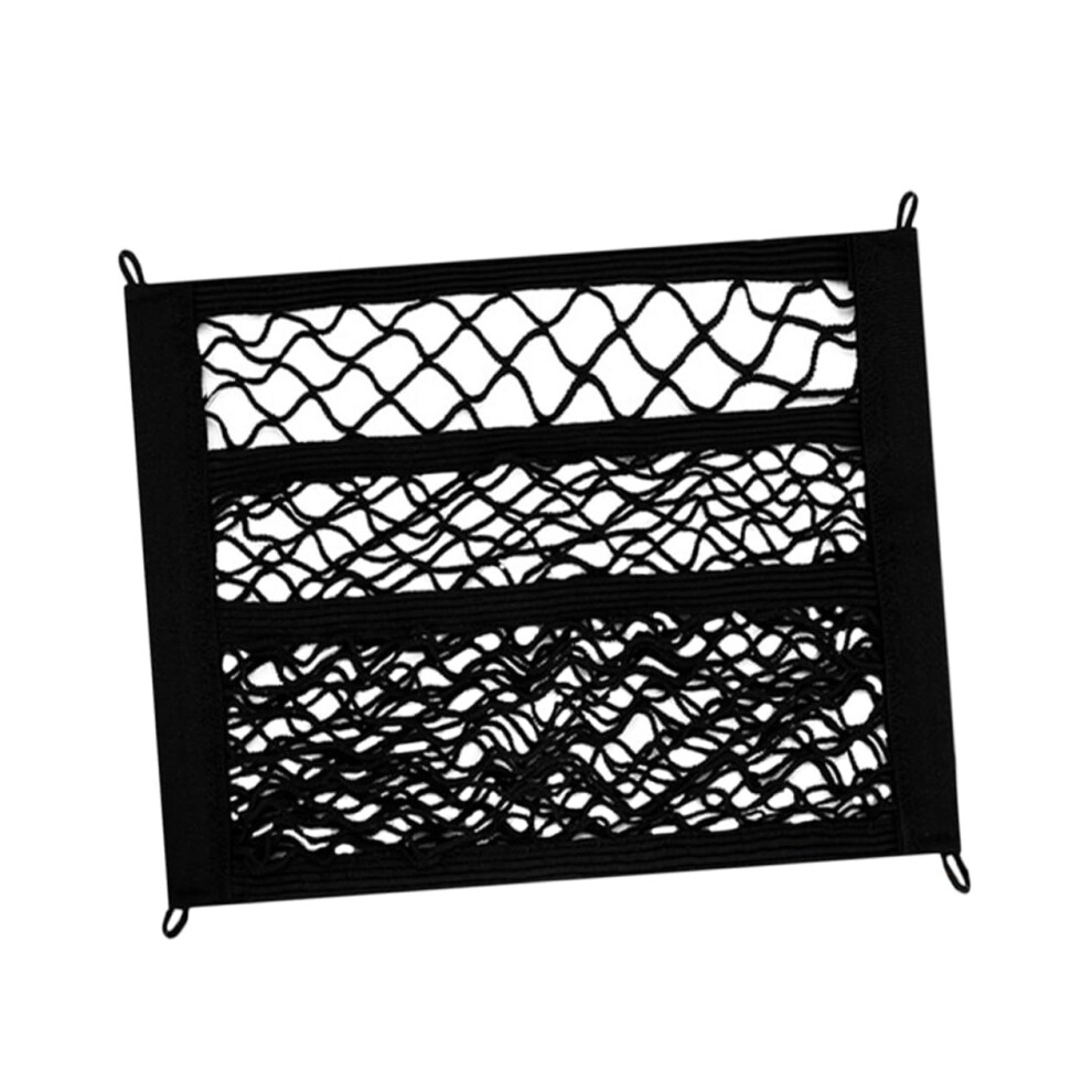 Elastic Cargo Storage Net For Electric Bicycles, Double-Layer Organizer For Front Basket, Stretchable Trunk Net, Durable Material 6482260334936