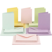 Tarjetas postales en blanco con líneas hechas de cartulina gruesa (210 g), cada plantilla viene con sobres de papel