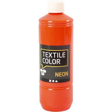 Peinture textile - Textile Color - Orange néon - 500 ml - À base d'eau - Mixte