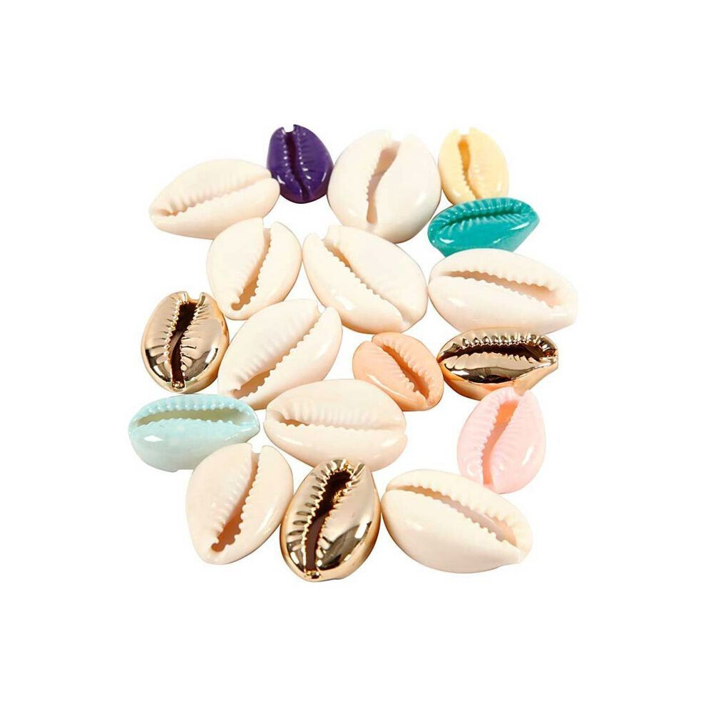 Creotime Charm - Cowrie - 20 Mm - Assorted Colors - 75 Pcs - Mixed - Adult