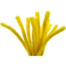 Fio chenille - Diferentes cores - 15 mm x 30 cm - 15 pcs Amarelo