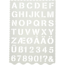 Schablonenalphabet und Zahlen - Buchstaben 2,6 cm - Erwachsene - Unisex