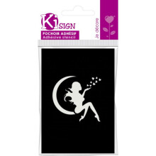 Klebestencil Fee Mond 7x10 cm