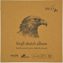 Neliöpiirustusvihko 180 Kraft-paperia 48 sivua 90 g/m²