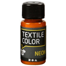 Peinture pour tissus - Textile Color - Orange Néon - 50 ml - Mixte - Créativité illimitée