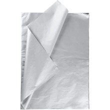 Tissue Paper - Creotime - 50 x 70 cm - Silver - 25 sheets - Transparency Effects